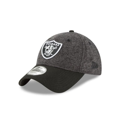 Las Vegas Raiders Gorra | New Era NFL Tweed Turn 9twenty Adjustable Cap Mexico - Grises